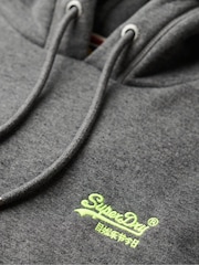 Superdry Grey Carbon Marl Essential Slim Fit Logo Hoodie - Image 5 of 5