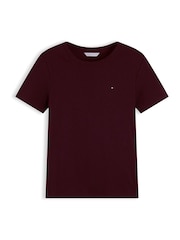 Czerwony - Tommy Hilfiger Slim Crew Neck T-Shirt - Obraz 5 z 5