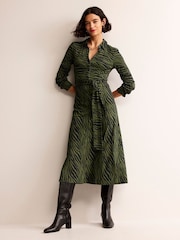 Boden Green Midi Laura Jersey Shirt Dress - Image 2 of 6