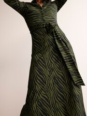 Boden Green Midi Laura Jersey Shirt Dress - Image 5 of 6