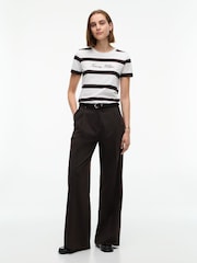 Tommy Hilfiger Brown Logo Jersey Crew Neck T-Shirt - Image 4 of 4