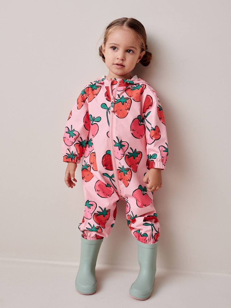 Pink Character Waterproof Printed Puddlesuit (3mths-7yrs) - Image 1 of 8