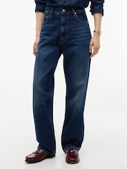 Tommy Hilfiger Blue Sarah High Rise Straight Faded Jeans - Image 1 of 7