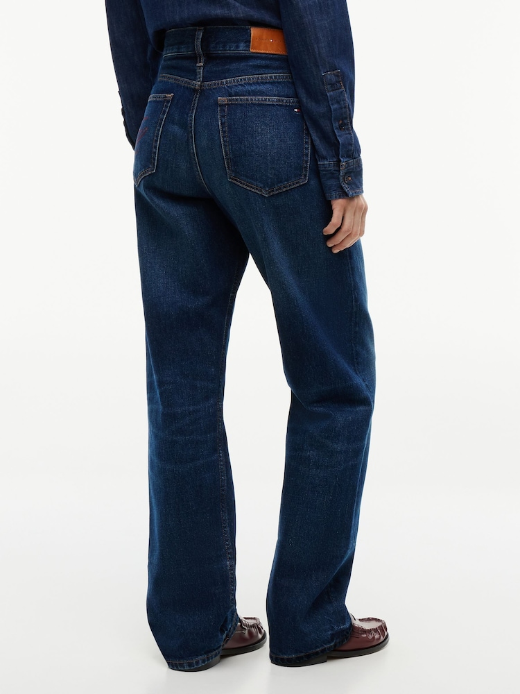 Tommy Hilfiger Blue Sarah High Rise Straight Faded Jeans - Image 2 of 7