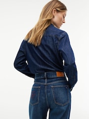 Tommy Hilfiger Blue Sarah High Rise Straight Faded Jeans - Image 4 of 7