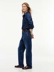 Tommy Hilfiger Blue Sarah High Rise Straight Faded Jeans - Image 6 of 7