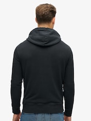 Superdry Jet Black 100% Cotton Tonal Venue Logo Hoodie - Image 2 of 6