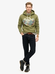 Weiches Mossgrün - Superdry Tokyo Vintage Kapuzensweatshirt mit Logo - Bild 7 von 12