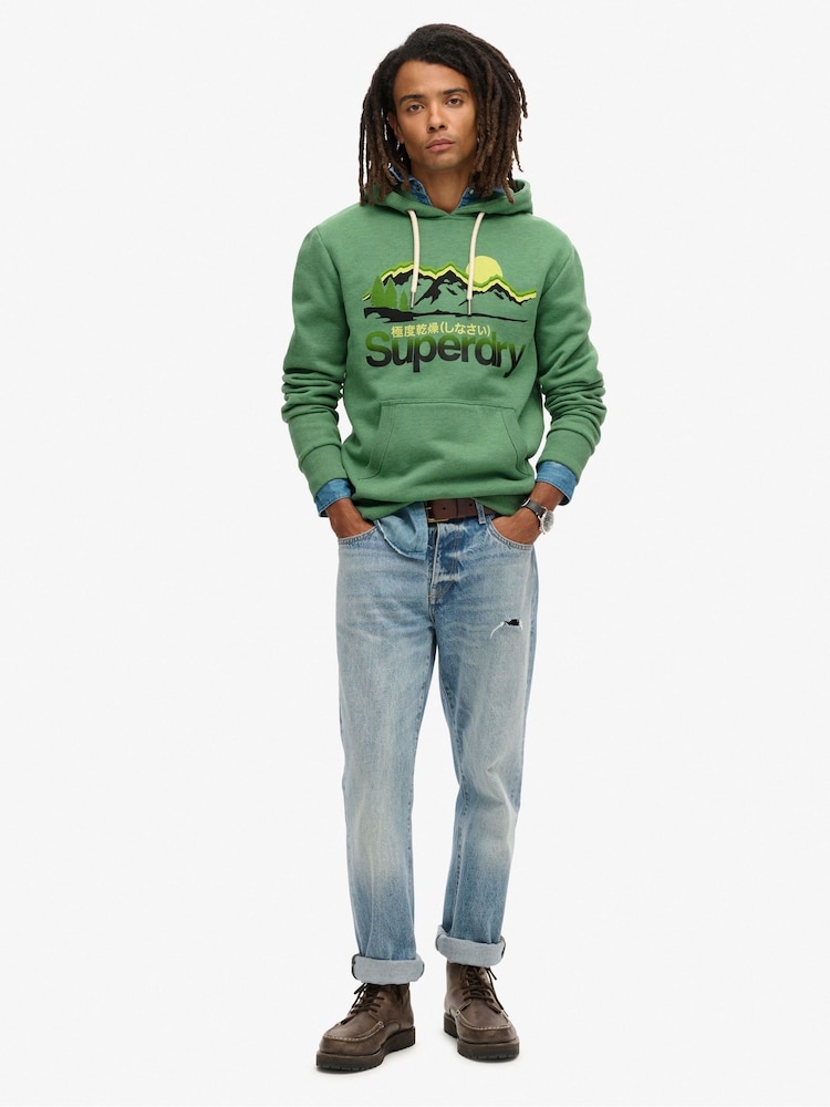 Marga menta invierno - Sudadera con capucha clásica con diseño gráfico Great Outdoors de Superdry - Imagen 1 de 5 Marga menta invierno - Sudadera con capucha clásica con diseño gráfico Great Outdoors de Superdry - Imagen 1 de 5