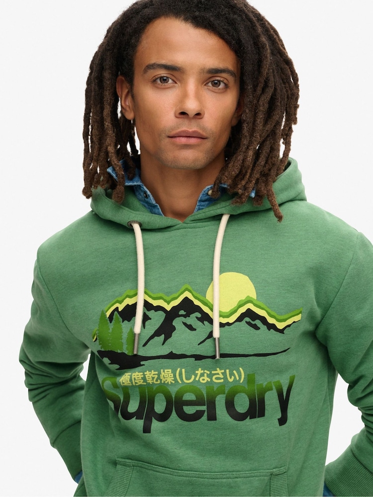 Marga menta invierno - Sudadera con capucha clásica con diseño gráfico Great Outdoors de Superdry - Imagen 2 de 5 Marga menta invierno - Sudadera con capucha clásica con diseño gráfico Great Outdoors de Superdry - Imagen 2 de 5