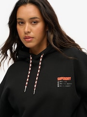 Negro - Sudadera con capucha holgada con logo deportivo Utility de Superdry - Imagen 3 de 4
