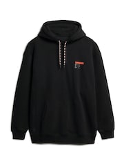 Negro - Sudadera con capucha holgada con logo deportivo Utility de Superdry - Imagen 4 de 4
