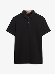 Superdry Black 100% Cotton City Pique Polo Shirt - Image 3 of 4