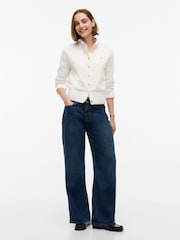 Tommy Hilfiger Cream Slim Gold Tone Button Jersey Cardigan - Image 3 of 6
