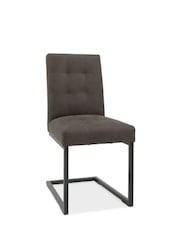 Bentley Designs Set of 2 Grey Indus Cantilever Dining Chairs - Image 2 of 4
