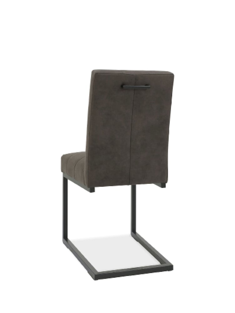 Bentley Designs Set of 2 Grey Indus Cantilever Dining Chairs - Image 4 of 4