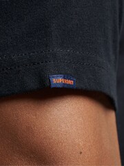 Superdry Black 100% Cotton Studios Jersey Polo Shirt - Image 4 of 7