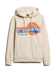 Marga gris avena - Sudadera con capucha Outdoor Graphic de rayas de Superdry - Imagen 4 de 6