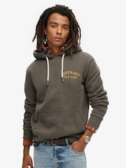 Superdry Vintage Black Tattoo Back Graphic Loose Hoodie - Image 1 of 6