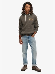 Superdry Vintage Black Tattoo Back Graphic Loose Hoodie - Image 4 of 6