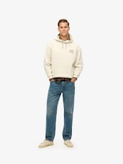 Crema - Sudadera con capucha holgada con logo deportivo Utility de Superdry - Imagen 2 de 3