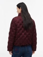 Rot - Tommy Hilfiger Gold-Tone Button Flag Down Quilted Jacket - Bild 2 von 5
