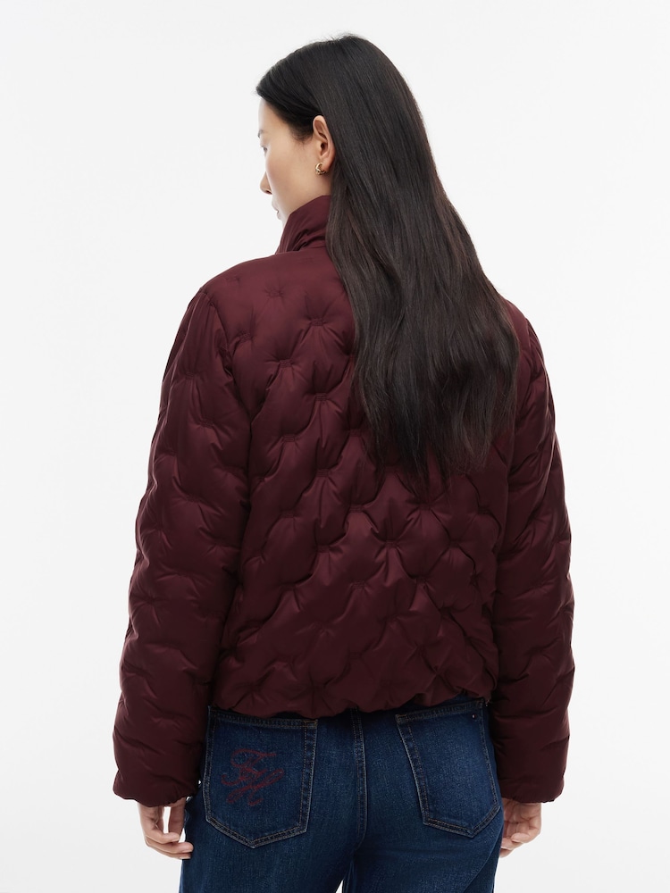 Rot - Tommy Hilfiger Gold-Tone Button Flag Down Quilted Jacket - Bild 2 von 5 Rot - Tommy Hilfiger Gold-Tone Button Flag Down Quilted Jacket - Bild 2 von 5