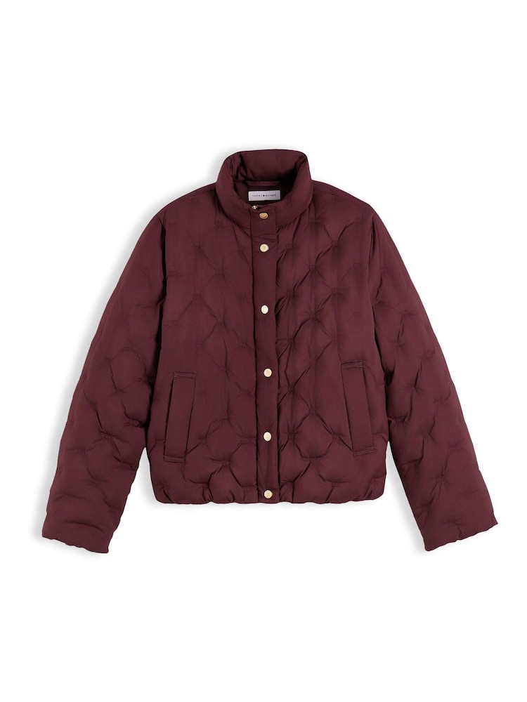 Rot - Tommy Hilfiger Gold-Tone Button Flag Down Quilted Jacket - Bild 5 von 5 Rot - Tommy Hilfiger Gold-Tone Button Flag Down Quilted Jacket - Bild 5 von 5