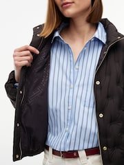 Schwarz - Tommy Hilfiger Gold-Tone Button Flag Down Quilted Jacket - Bild 4 von 5
