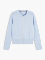 Tommy Hilfiger Blue Slim Gold Tone Button Jersey Cardigan - Image 5 of 6