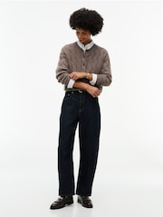 Marrón - Tommy Hilfiger Pure Wool Cable Knit Slim Cardigan - Imagen 3 de 5