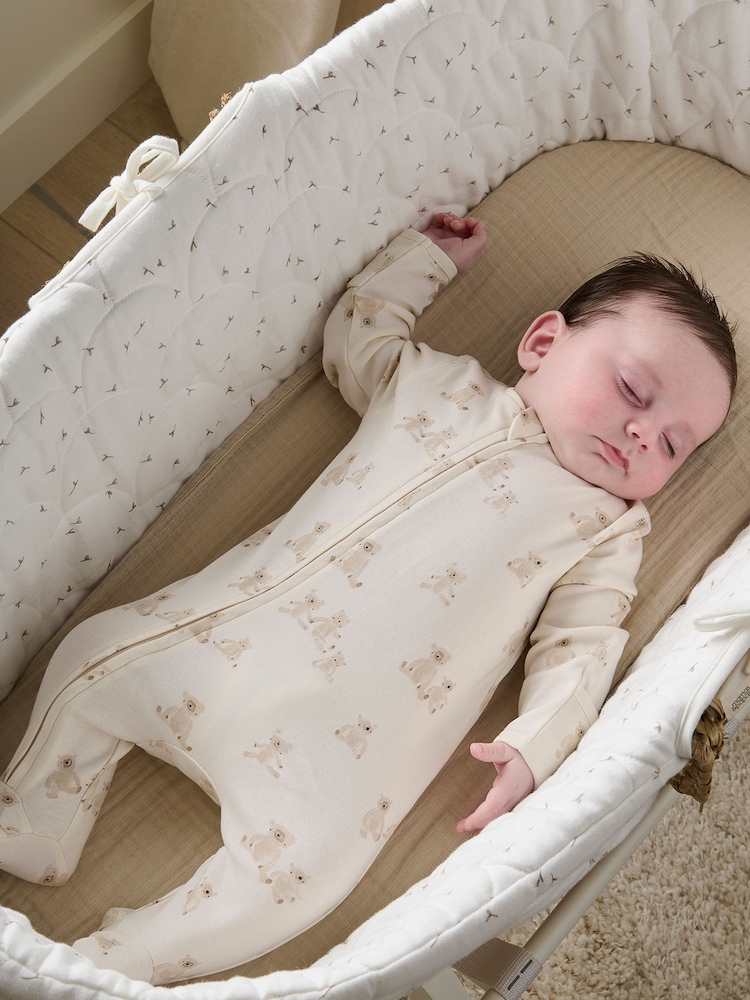 Mamas & Papas Cream medvedek potisk; vzorec 100% bombaž vse v enem - Slika 1 iz 5 Mamas & Papas Cream medvedek potisk; vzorec 100% bombaž vse v enem - Slika 1 iz 5