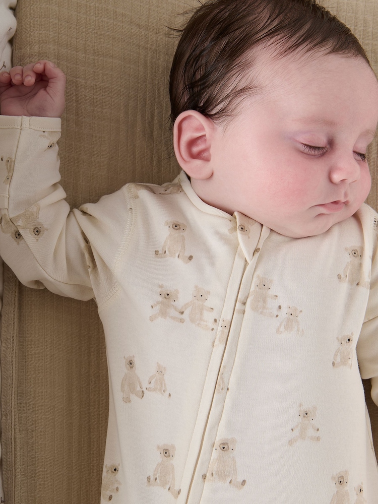 Mamas & Papas Cream medvedek potisk; vzorec 100% bombaž vse v enem - Slika 2 iz 5 Mamas & Papas Cream medvedek potisk; vzorec 100% bombaž vse v enem - Slika 2 iz 5