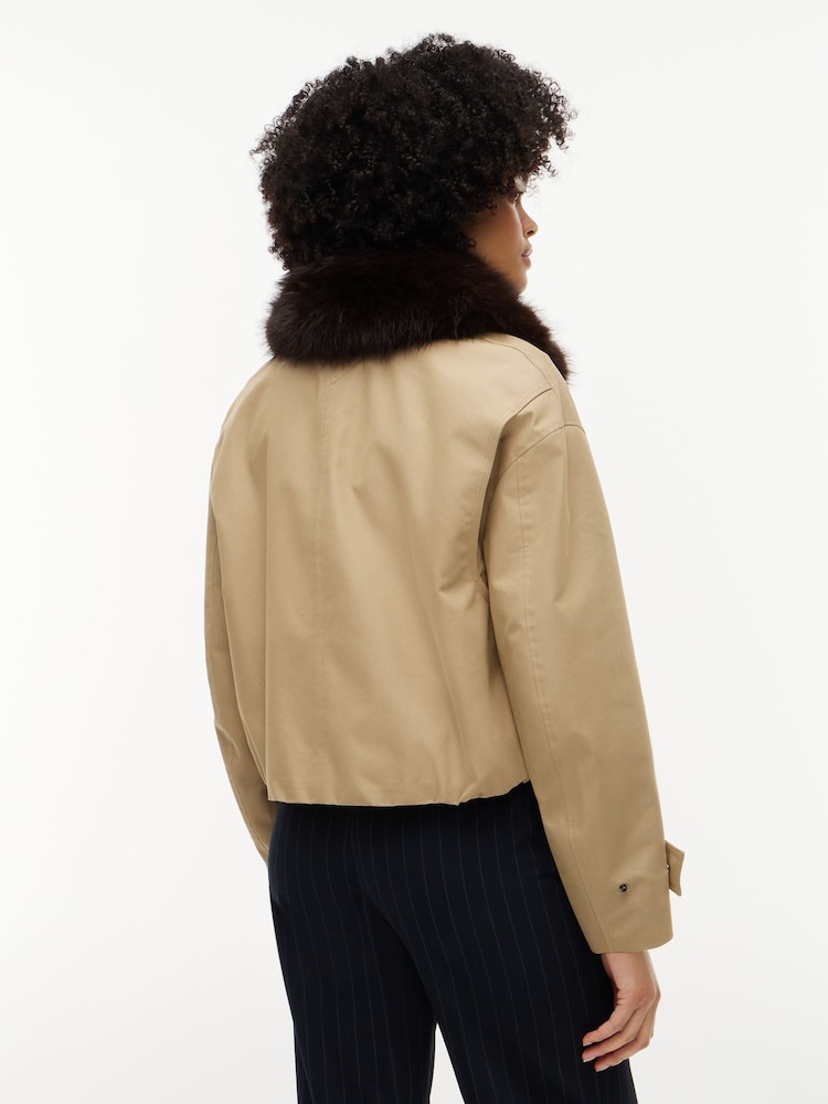 Chaqueta bomber extragrande con cuello de piel sintética de Tommy Hilfiger - Imagen 2 de 5 Chaqueta bomber extragrande con cuello de piel sintética de Tommy Hilfiger - Imagen 2 de 5