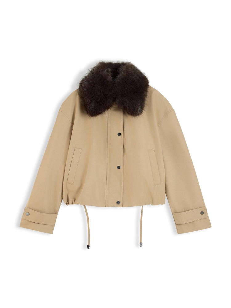 Chaqueta bomber extragrande con cuello de piel sintética de Tommy Hilfiger - Imagen 5 de 5 Chaqueta bomber extragrande con cuello de piel sintética de Tommy Hilfiger - Imagen 5 de 5