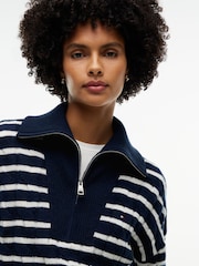 Tommy Hilfiger Pure Wool Cable Knit Quarter-Zip Jumper - Imagen 4 de 5