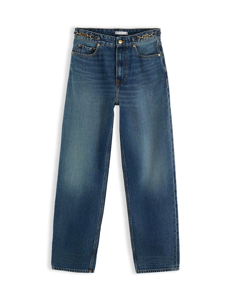 Dżinsy o zwężanym kroju do kostki Tommy Hilfiger Jackie z wysokim stanem i ozdobnym wędzidłem - Obraz 7 z 7 Dżinsy o zwężanym kroju do kostki Tommy Hilfiger Jackie z wysokim stanem i ozdobnym wędzidłem - Obraz 7 z 7