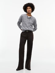 Gris - Tommy Hilfiger Pure Wool Cable Knit Slim Cardigan - Imagen 3 de 5