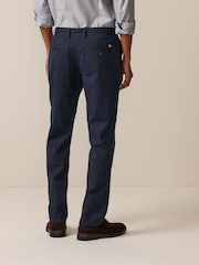Navy Check Brushed Belted Chinos Trousers - Image 3 of 10