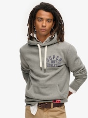 Superdry Light Grey True Grit Track & Field Graphic Hoodie - Image 1 of 4