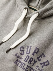 Superdry Light Grey True Grit Track & Field Graphic Hoodie - Image 4 of 4