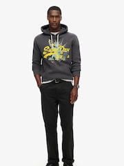 Superdry Athletic Grey Marl New York VL Graphic Hoodie - Image 4 of 6