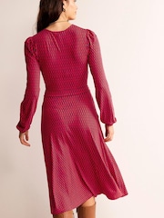 Boden Red Camille Jersey Midi Dress - Image 2 of 6