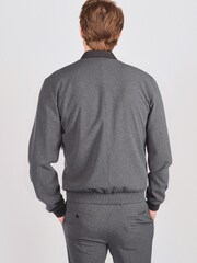 Grey Slim Fit Motion Flex Commuter Co-ord: Bomber Jacket - Image 2 of 6