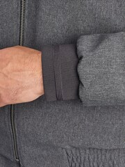 Grey Slim Fit Motion Flex Commuter Co-ord: Bomber Jacket - Image 4 of 6
