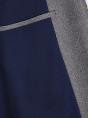 Grey Slim Fit Motion Flex Commuter Co-ord: Bomber Jacket - Image 5 of 6