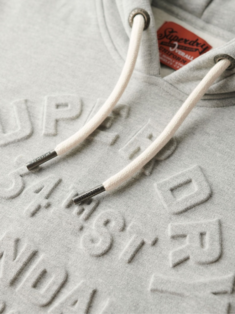 Beige piedra jaspeado - Sudadera con capucha con logotipo gráfico en relieve de Superdry - Imagen 6 de 6 Beige piedra jaspeado - Sudadera con capucha con logotipo gráfico en relieve de Superdry - Imagen 6 de 6