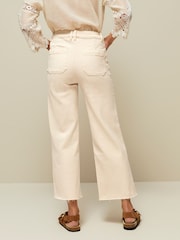 Pfirsich, pink - Kurz geschnittene Jeans mit weitem Bein - Bild 4 von 5