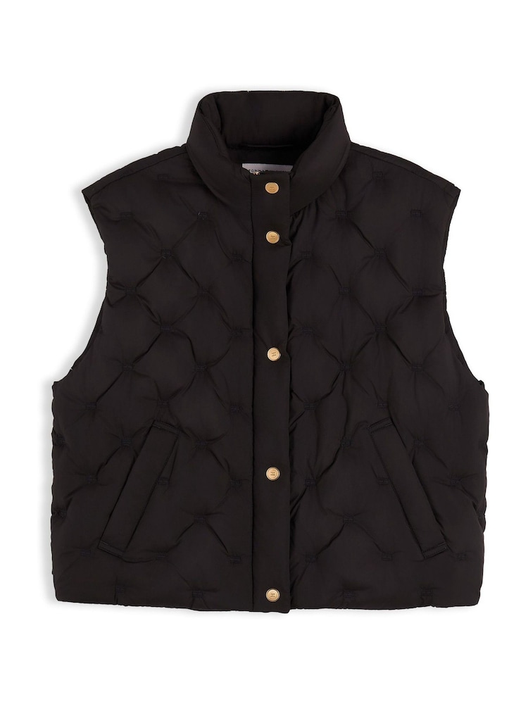 Schwarz - Tommy Hilfiger Flag Down Lightweight Quilted Gilet - Bild 5 von 5 Schwarz - Tommy Hilfiger Flag Down Lightweight Quilted Gilet - Bild 5 von 5