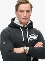 Phantom Black marga - Sudadera clásica con capucha y diseño gráfico de estilo vintage de Superdry - Imagen 3 de 4
